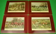 "Set x 4 Brooks Brothers 1805 Fox-Hunt Placemats" (New/ Old Stock in BB Box)