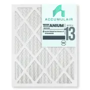 17x19x1 (Actual Size) Accumulair Titanium 1-Inch Filter (MERV 13) (6 Pack)