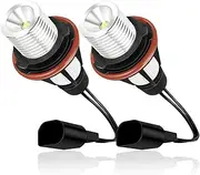 cueclue Pack-2 Car Angel Eyes Marker Lights Bulbs, 12V Plug and Play Led Fog Light, 6500K Non-polarized Car Lights Compatible for BMW E39 E53 E60 E61 E63 E64 E65 E66 E87 (White)