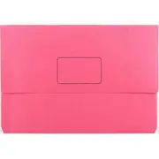 Marbig Slimpick Document Wallet Foolscap Pink Pack 50