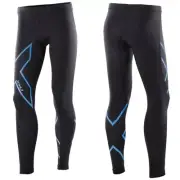 2XU Youth Girls Compression Long Tights - Black/Blue HOT BARGAIN