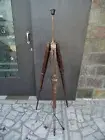 3 Fold Vintage Nautical Antique Floor Lamps Stand Light Wooden Adjustable Tripod