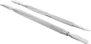 BAZEITFLOW Nail Care Tool Set 2 Pc Cuticle Pusher Nail Polish Remover Stainless Steel