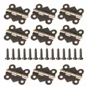 20 Sets Antique Wrought Iron Jewelry Box Hinge Butterfly Small Hinge with Screws