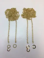 2 NEW Cuckoo Clock Chains with Rings and Hooks ( ONE DAY REGULA 25, 35, 70 )