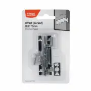Taskmaster 75mm Chrome Plated Offset Necked Barrel Bolt