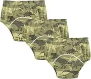 Baby Boys Underwear Potty Training Pants Absorb Water Overnight Training Pants Under Garment for Toddler 5T Camouflage Dino