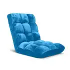 SOGA Floor Recliner Folding Lounge Sofa Futon Couch Folding Chair Cushion Blue L