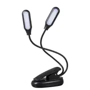 Double heads Table Light Dimming Battery powered Desk Lamp for Reading working