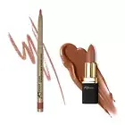 Khasana Lipstick & Automatic Lip Liner Set, Cream Gloss, Long-lasting Color Kit