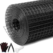 Wirewonders Black Hardware Cloth 1/2inx36inx100ft, Chicken Wire Fencing, 19Gauge, Vinyl PVC Coated Mesh, Welded Wire mesh, Perfect for Gopher Wire, Rodent Mesh, Tree Guard, Chicken Coop