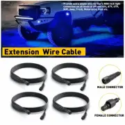 4x 10ft 4 Pin Extension Wire Cable Cord Kit for LED RGB Under Glow Rock Light EC