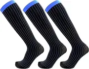 [Mona's Choice] 3-Pack Stretchy Mens Nylon Dress Socks