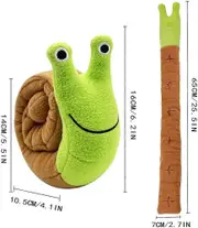 Interactive Snail Puzzle Feeder Toy For Dogs & Cats - Squeaker, Sniffing Plush