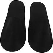 Healeved Felt Slippers Men Comfy Slippers Outdoor Slippers House Slippers for Guest Travel Hotel Slippers Guest Slippers for Shoeless Home Slippers Bulk Spa Slippers Black Felt Cloth