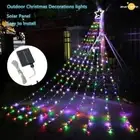 Outdoor Christmas Decoration Waterfall Solar Light 350 LED 8-mode Tree Light