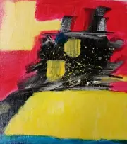Original Art 12 X 12 Acrylic Painting On Canvas Abstract Colorful Non-representa