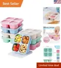 Stackable Wheat Straw Snack Containers Set - 8 Pack, Perfect for Lunch & Travel