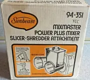 Sunbeam Mixmaster Power Plus Slicer Shredder Attachment 94-351