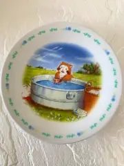 NIPPON ANIMATION RASCAL Ceramic Plate Vintage Collection 'Washing Hands'