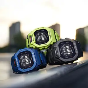 【CASIO 卡西歐】G-SHOCK 纖薄運動系藍芽計時手錶-沉著黑(GBD-200-1)