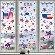 4th of July Window Clings Patriotic Independence Day Labor Day Window Stickers,