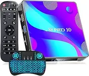 Android TV Box 11.0, 4GB RAM 32GB ROM RK3318 Quad-Core Support Cast Screen 2.4G/5G WiFi BT 4.0 3D 4K USB 3.0 LAN 1000M Ethernet Smart TV Box,with Wireless Mini Keyboard,4gb+64gb