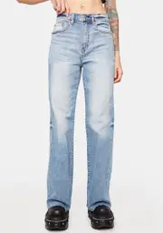 [Daze] Fools Gold Far Out Wide Leg Jeans