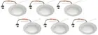 6" White Dome Retrofit 15 Watt LED Recessed Downlight 6-Pack