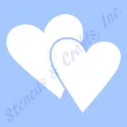 HEART STENCIL DOUBLE HEARTS TEMPLATE STENCILS PAINT SCRAPBOOK CRAFT ART NEW