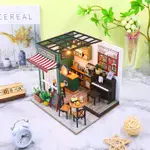 台灣現貨 袖珍屋 DIY小屋 模型屋 迷你屋 小屋 3D立體 組裝 建築模型精緻下午茶 送生日送禮 午後咖啡廳