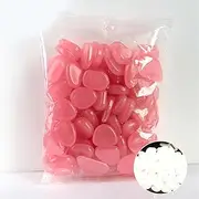 Glow in The Dark Pebbles, 300pcs Blue Glow Rocks Luminous Stone for Fish Tank, Pebbles Stones Rocks for Yard and Walkways Decor, DIY Decorative Luminous Stones (Color : Pink)