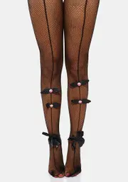 Take Flight Fishnet Bow Tights