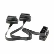 Female Splitter Extension Flat 30cm OBD2 Male To Double Cable Connector SA1
