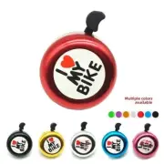BIKE BELL I LOVE MY BIKE KIDS LADIES MENS BIKES BICYCLES BELL RING