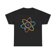 Colorful Atom T-Shirt - science physics chemistry electron nucleus education art