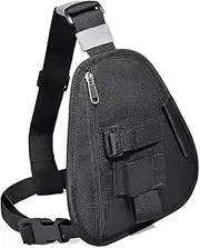 [HYS] Chest Radio Harness, Portable Vest Chest Bag Compatible with Baofeng Motorola Uniden Kenwood ICOM Walkie Talkie (Medium)