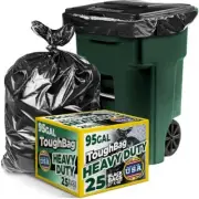 95-96 Gallon Extra Large Trash Bags, 61x68” Black Garbage Can Liners