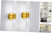Wall Sconces Set of Two Acrylic Sconces Wall Lighting Gold Up and Down 2-Light