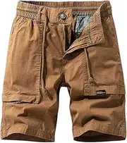 Shorts for Mens Elastic Waist Drawstring Casual Outdoor Shorts 2025 Summer Lightweight Fishing Hiking Shorts