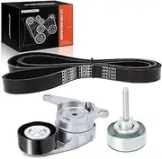 Engine Serpentine Belt Drive Kit Compatible with Chevrolet, GMC, Buick, Pontiac & Saturn Cars - Equinox, Traverse, Acadia Limited, Enclave, LaCrosse, Allure, Rendezvous, Torrent, Vue - 3.6L
