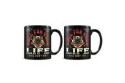 2x Stranger Things Hellfire Themed Coffee Mug Drinking Cup Set 300ml Black