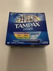 Tampax pearl triplepack 8 light 18 regular 8 super 34 count box tampons