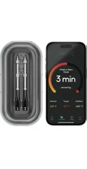 Smart Wireless Meat Thermometer with Dual Probes and Bluetooth Connectivity