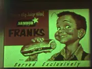 16mm #300 – ARMOUR FRANKS – “watch for drive-in ads” tag - Armour Franks ad