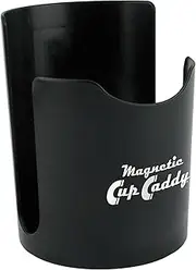 Master Magnetics Magnetic Cup Holder - Caddy for Bottles, Glasses, and Cans - Fits on Fridge, Lawnmower, Forklift, Cart, or Ladder - Heavy-Duty Magnet - Black