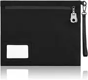 VOCHIC Money Bag with Lock - 11.8 x 9.6 Inch, Men & Women's Locking Portable Travel Money Pouch, Bank Bags with Lock and Zipper for Cash, Bank Deposits, Wallet, Passports, Valuables
