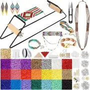 Value Bead Loom Kit, 11343 PCS Loom Beading Supplies with Lots of Seed Beads, Co