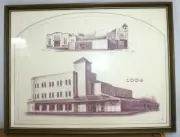 Vintage Art Pencil Drawing 1984 Texas American Bank Signed Nancy Reams Coon