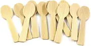 Bamboo Cutlery Set | 200PK Mini-Bamboo Spoons 9cm Disposable Small 100% Biodegradable Compostable Utensils for Ice Cream/Deserts/Puddings/Yogurt
